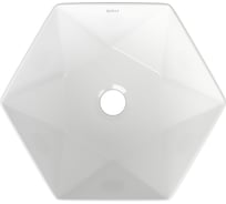 Накладная раковина на столешницу Bauedge BAU Crystal 40x40, белая NRC0012