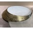 Овальная накладная раковина Bauedge BAU Nimb Gold 52x38, на столешницу, санфарфор, белая/брашированое золото SN1005G 7