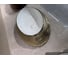 Овальная накладная раковина Bauedge BAU Nimb Gold 52x38, на столешницу, санфарфор, белая/брашированое золото SN1005G 9