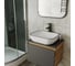 Прямоугольная накладная раковина Bauedge BAU Stil 50x40, белая, черный кант NQ0001 4