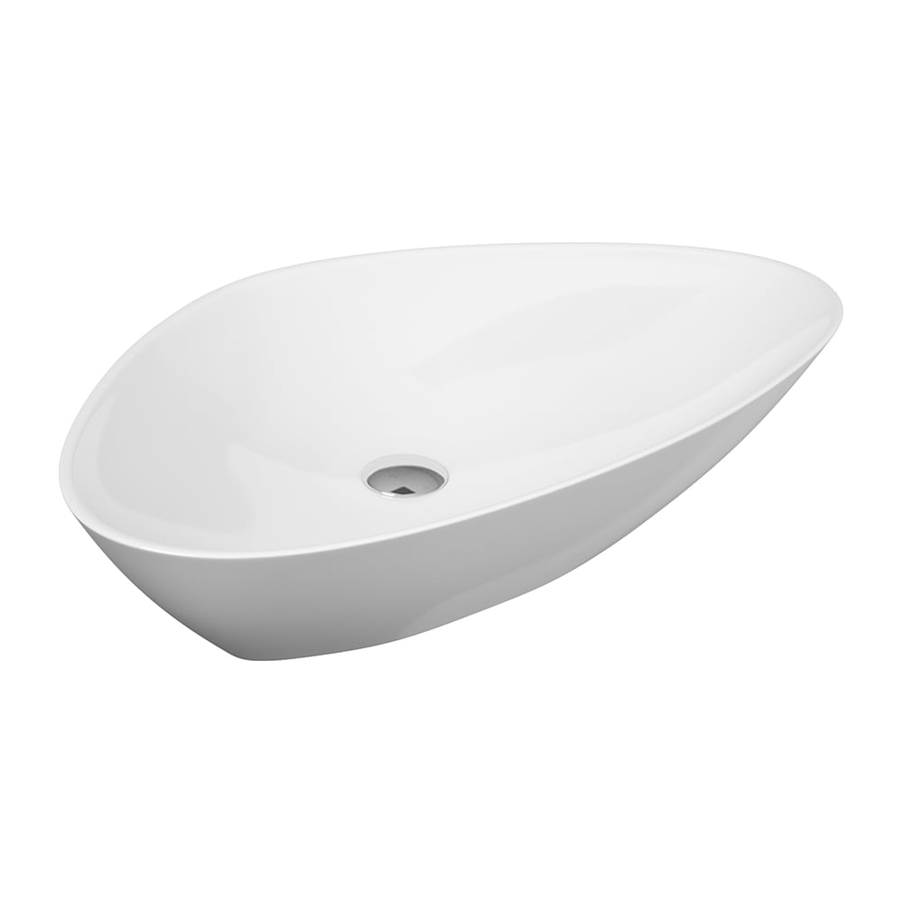 Треугольная накладная раковина Bauedge BAU Triangle 59x39, белая BT1002 ...