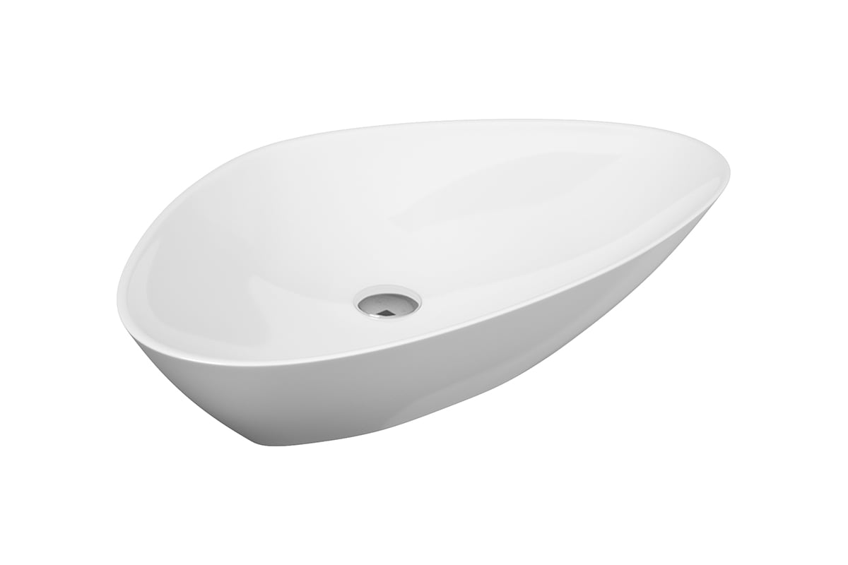 Треугольная накладная раковина Bauedge BAU Triangle 59x39, белая BT1002 ...