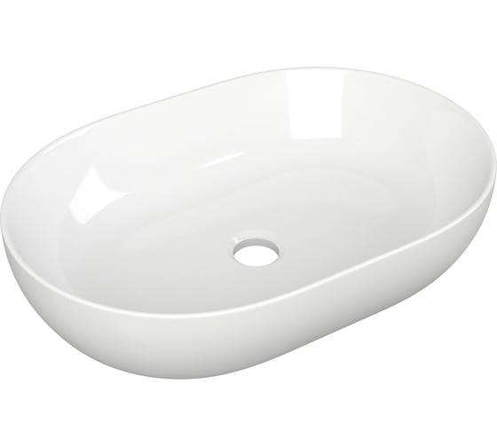 Накладная овальная раковина Bauedge BAU Nimb 59x40, белая SN1006 1