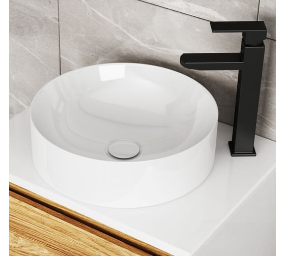 Накладная круглая раковина Bauedge BAU Dream D41, белая BL1002