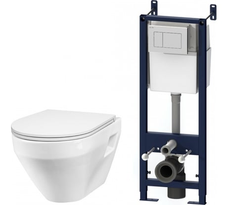 Комплект инсталляция с клавишей AM.PM белый с подвесным унитазом Spirit с сид м/лифт IS301.701738