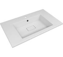 Раковина для ванной Uperwood полувстраиваемая May_80 см, прямоугольная, белая 35480000004