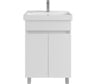 Тумба напольная квадро 50 с раковиной фест 50 (комплект) для ванной комнаты Sanstar белая 203.1-1.4.1.КФЕС