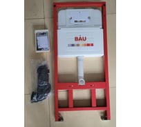 Инсталляция Bauedge BAU PRO для подвесного унитаза, клавиша смыва из стекла BAU Dream дизайнерская, черная Q111300-Q00011