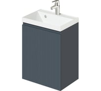 Подвесная тумба с раковиной ИТАНА kate 50, распашная, 494x344x648 Антрацит 4657810333086