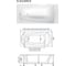 Акриловая ванна 1Marka ELEGANCE 160x70 мм прямоугольная белая 01эл1670 6