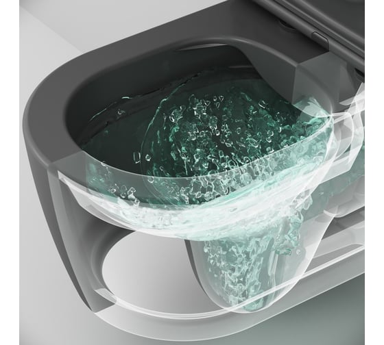 Func подвесной унитаз 49 см FlashClean с сиденьем микролифт, черн мат AM.PM C8F1700MBSC