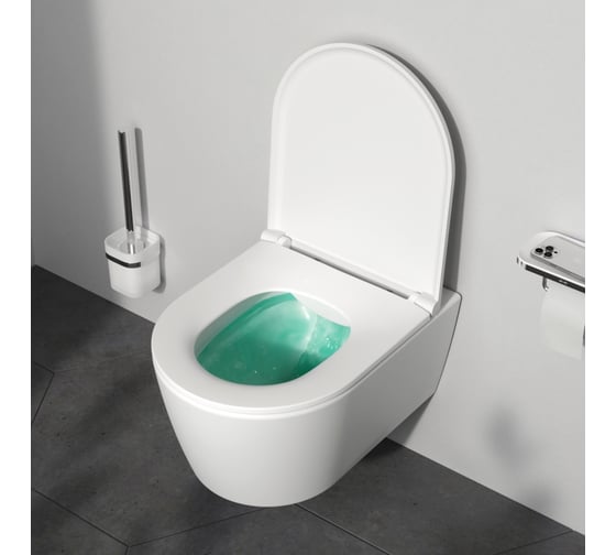Func подвесной унитаз 49 см FlashClean с сиденьем микролифт, бел мат AM.PM C8F1700MWSC