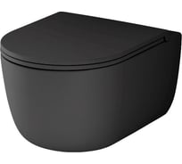 Подвесной унитаз Damixa Sirius безободковый с сиденьем микролифт, черн мат DX86C1700MBSC