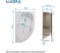 Ванна акриловая 1Marka ДИАНА/DIANA 1700х1050 R ПР асимметричная правая белая 01ди1710п 3