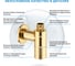 Раковина-столешница с чашей справа Wellsee La.lune в наборе 11 в 1: раковина, столешница 100 см, кронштейны, смеситель, сифон, вентили, аксессуары, зеркало (цвет набора золото) 202003650 7