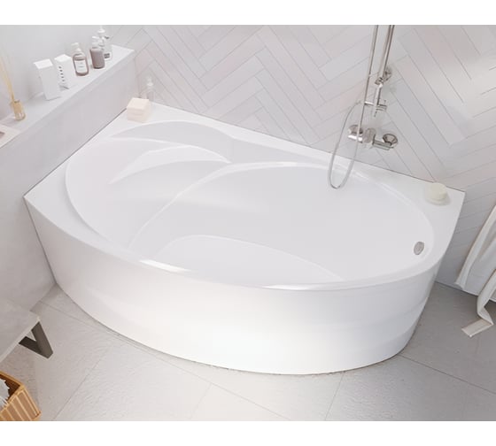 Акриловая ванна Marka One JULIANNA 160x95 асимметричная левая белая 01дж1695л