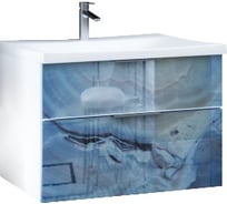 Тумба с раковиной Marka One Idalgo 75П Blue marble У72785