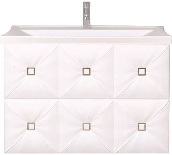 Тумба с раковиной Marka One Avenir 75П 2 выдвижных ящика, White У67284 1
