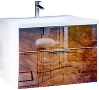 Тумба с раковиной Marka One Idalgo 75П 2 выдвижных ящика, Wood У72784