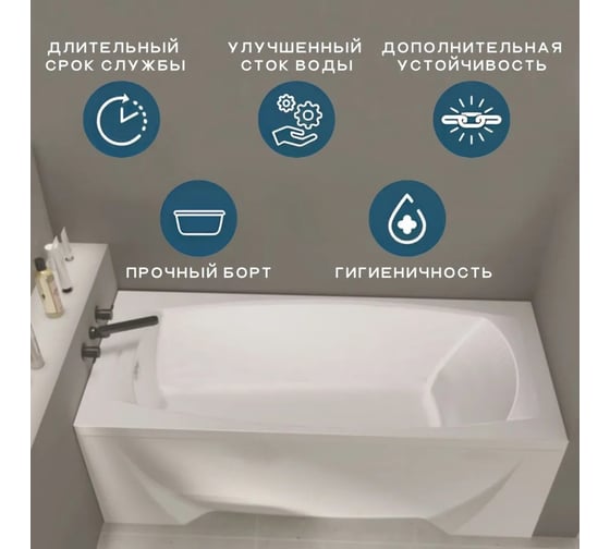 Акриловая ванна Marka One PRAGMATIKA 193-170x80 прямоугольная белая 01пр19380