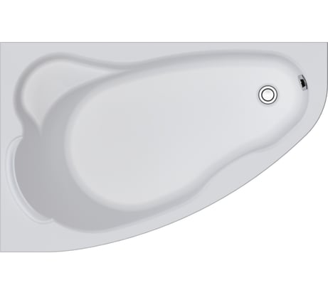 Акриловая ванна Marka One Lil 140x90 асимметричная левая белая 01лил1490л