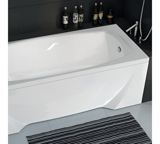 Акриловая ванна Marka One PRAGMATIKA 173-155x75 прямоугольная белая 01пр17375