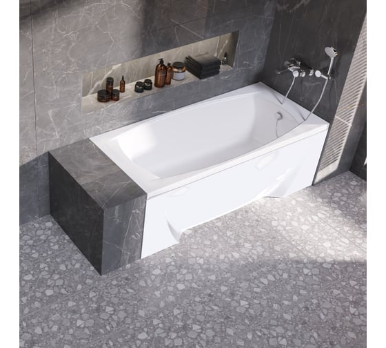 Акриловая ванна Marka One PRAGMATIKA 173-155x75 прямоугольная белая 01пр17375