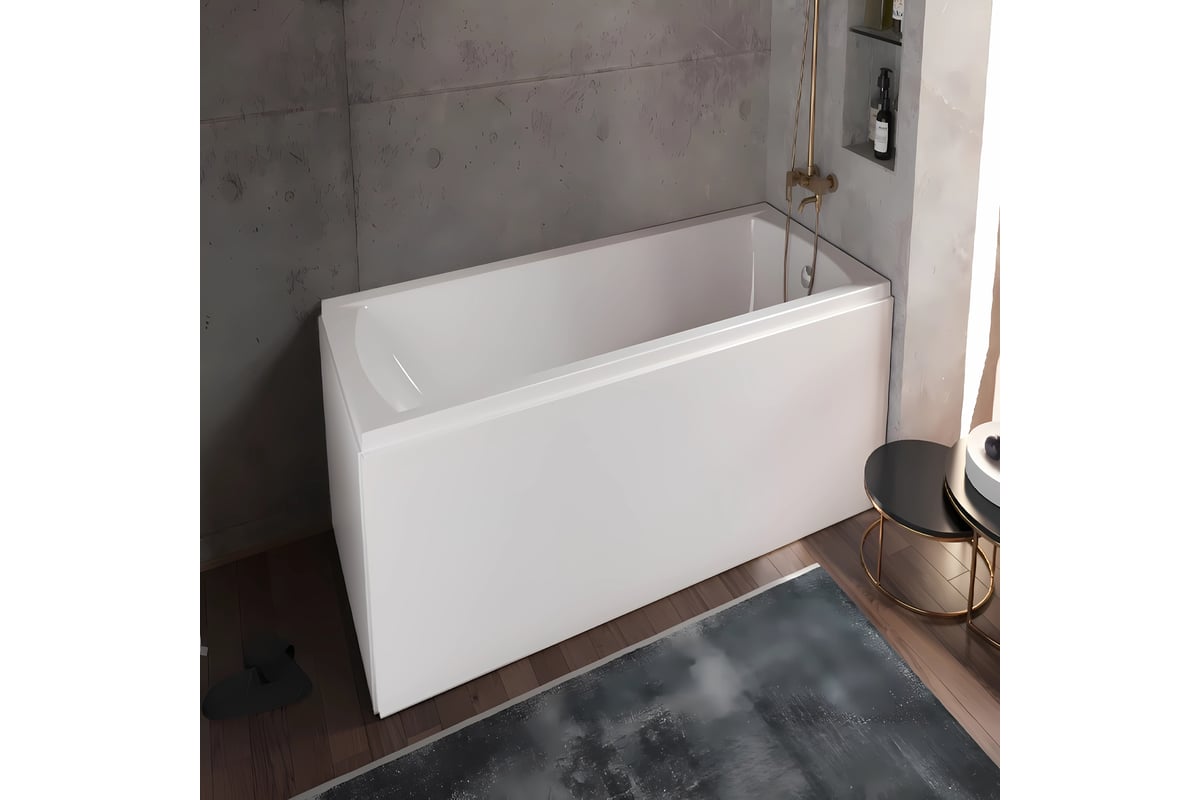 Акриловая ванна Marka One MODERN 120x70 прямоугольная белая 01мод1270 ...