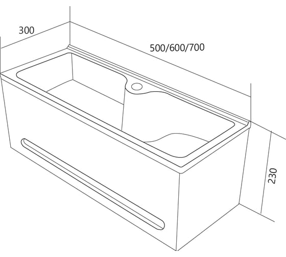 Панель с раковиной 1Marka Tiny S 70 У84221
