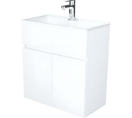 Тумба с раковиной в ванную 1Marka Mira 60 см подвесная Белый глянец У75328