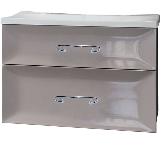 Тумба с раковиной Marka One Delice 75П 2 выдвижных ящика, Cappuccino У71291