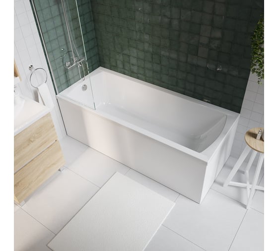 Акриловая ванна Marka One MODERN 165x70 прямоугольная белая 01мод16570
