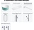 Раковина Wellsee Le.charme набор 7 в 1: две раковины из камня с подвесной столешницей 150 см (цвет матовый бирюзовый/матовый белый), кронштейны, смесители, сифоны, вентили, зеркала 202006953 9