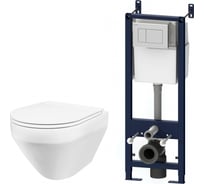 Комплект инсталляция с подвесным унитазом AM.PM Spirit FlashClean белый, с клавишей IS301.701700