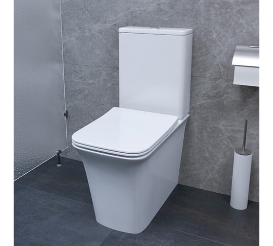 Напольный унитаз-компакт Cerutti SPA arno ct безободковый, сиденье с микролифтом 7838