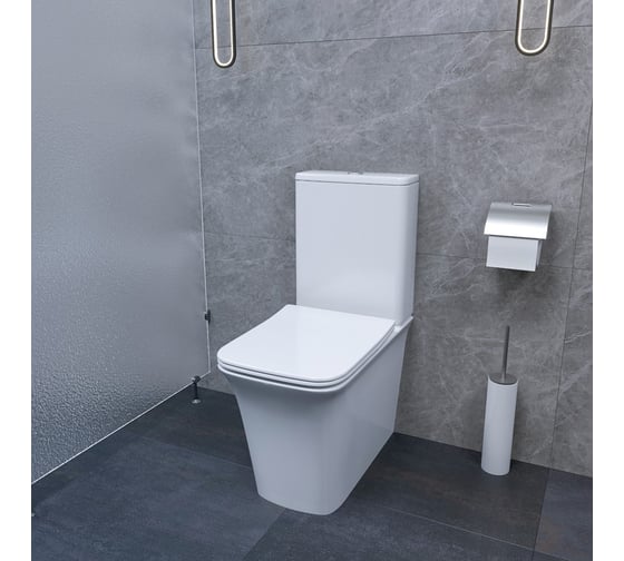 Напольный унитаз-компакт Cerutti SPA arno ct безободковый, сиденье с микролифтом 7838