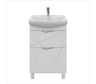 Тумба напольная для ванной комнаты Sanstar линни 55 белая с раковиной клермонт 55 (комплект) 414.1-1.4.1.ККЛЕ