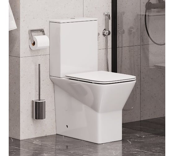 Напольный унитаз-компакт Cerutti SPA ellero безободковый сиденье с микролифтом 8458