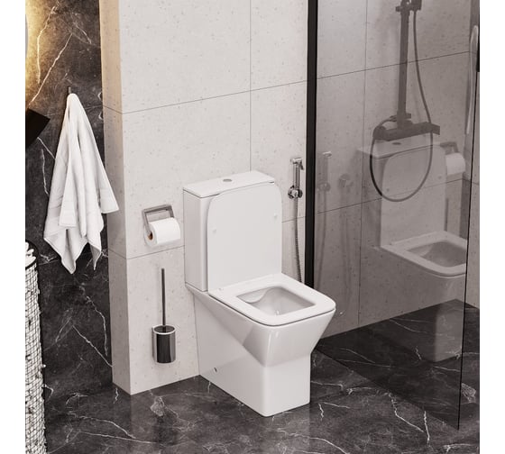 Напольный унитаз-компакт Cerutti SPA ellero безободковый сиденье с микролифтом 8458