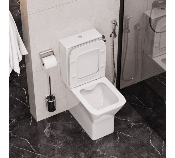 Напольный унитаз-компакт Cerutti SPA ellero безободковый сиденье с микролифтом 8458