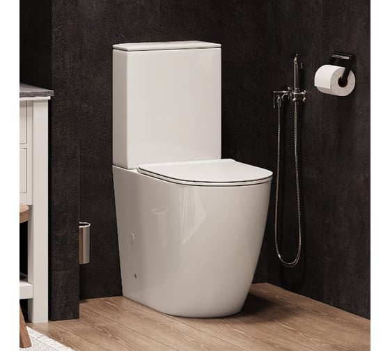 Напольный унитаз-компакт Cerutti SPA bella безободковый сиденье с микролифтом 8709