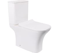 Напольный унитаз-компакт Cerutti SPA vettore mw ct матовый безободковый, сиденье с микролифтом 9240