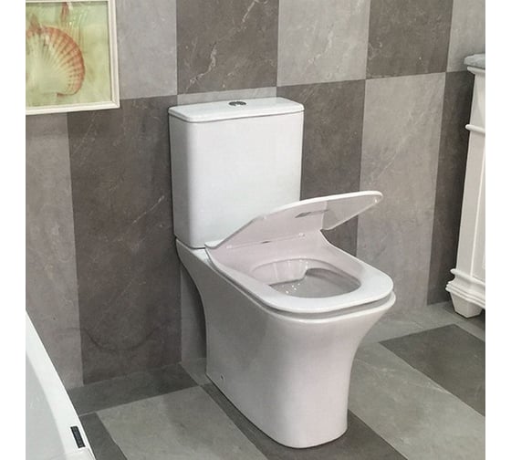 Напольный унитаз-компакт Cerutti SPA vettore mw ct матовый безободковый, сиденье с микролифтом 9240