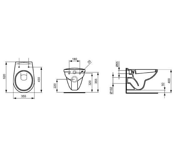 Чаша для унитаза Ideal Standard подвесного Ecco W740601