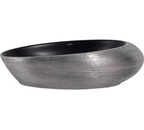 Накладная раковина ABBER Bequem черная матовая с серебром AC2107BS