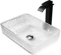 Накладная стеклянная раковина ABBER Glas прозрачная AK2312