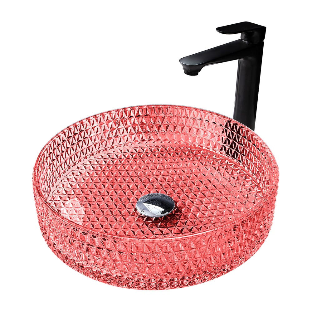Накладная стеклянная раковина ABBER Glas красная AK2301OR - выгодная ...