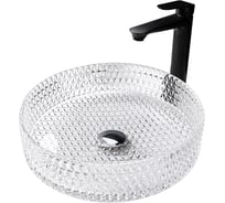 Накладная стеклянная раковина ABBER Glas прозрачная AK2301