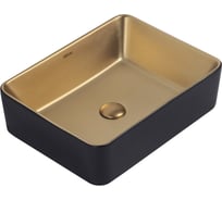 Накладная раковина ABBER Rechteck матовое золото с черным AC2212BG