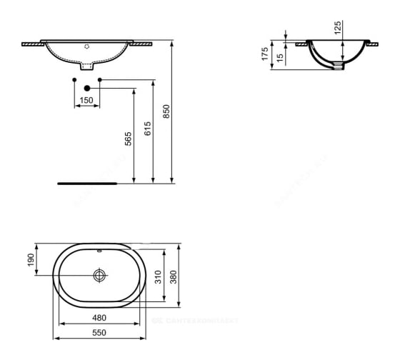 Раковина Ideal Standard Connect 55 см E504701